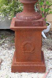 Large Cast Iron Romano Urn + Base 