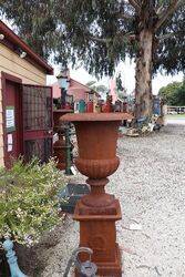 Large Cast Iron Romano Urn + Base 