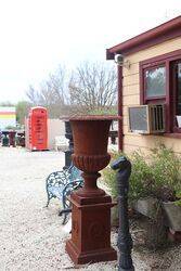 Large Cast Iron Romano Urn + Base 