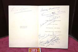 1937 Gallery First Nighters Club Signed Menu Violet Vanbrugh  