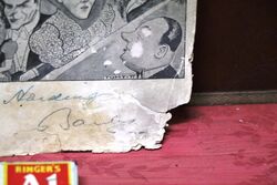 1937 Gallery First Nighters Club Signed Menu  Vivien Leigh       