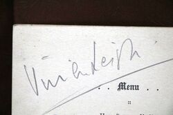 1937 Gallery First Nighters Club Signed Menu  Vivien Leigh       