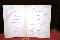 1938 Gallery First Nighters Club Signed Menu Flora Robson