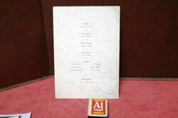 1938 Gallery First Nighters Club Signed Menu Flora Robson