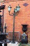 Tudor 3 Branch Cast Iron Garden Lamp