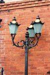 Tudor 3 Branch Cast Iron Garden Lamp