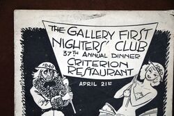 1940 Gallery First Nighters Club Signed Menu  Sybil Thorndike e     