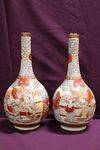 Pair Of Early Japanese Satsuma Vases