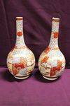 Pair Of Early Japanese Satsuma Vases