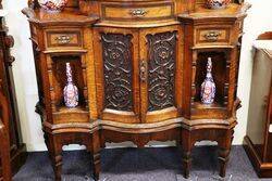 A Gorgeous Antique Carved Oak Parlor Cabinet 