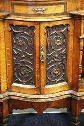 A Gorgeous Antique Carved Oak Parlor Cabinet 