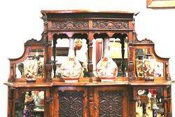 A Gorgeous Antique Carved Oak Parlor Cabinet 