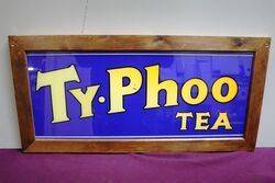 A Genuine Vintage Ty-Phoo Glass Advertising Panel. #
