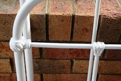 Antique Single Iron Bed with Slats Rails and Mattress