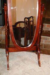 A Modern Oval Cheval Mirror 