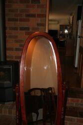 A Modern Oval Cheval Mirror 