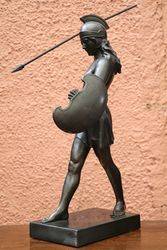 Classic Art Deco Spelter Figure of a Female Warrior