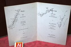 1949 Gallery First Nighters Club Signed Menu Leslie Bloom 