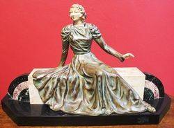 French Marble and Spelter Figure