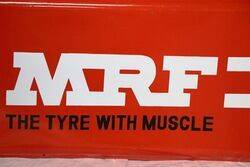 1950and39s MRF Tyres Pictorial Horizontal Enamel Strip Sign  