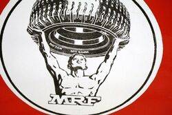 1950and39s MRF Tyres Pictorial Horizontal Enamel Strip Sign  