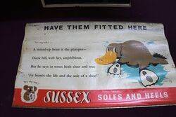 1950s Sussex Soles + Heels Advertising Poster