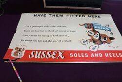 1950s Sussex Soles + Heels Advertising Poster