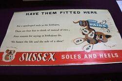 1950s Sussex Soles + Heels Advertising Poster