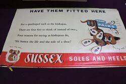 1950s Sussex Soles + Heels Advertising Poster