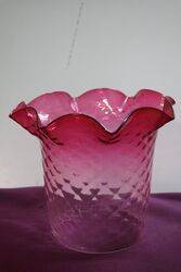 Antique Ruby Glass Lamp Shade 