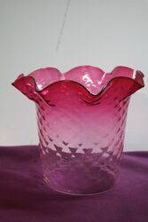 Antique Ruby Glass Lamp Shade 