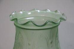 Green Glass Oil Lamp Shade  