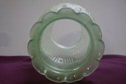 Green Glass Oil Lamp Shade  