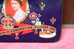 1953 Cadbury Bros Queen Elizabeth 11 Coronation Tin