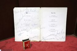 1953 Gallery First Nighters Club Signed Menu Googie Withers 