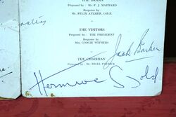 1953 Gallery First Nighters Club Signed Menu Googie Withers 