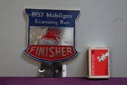 1957 Mobilgas Finisher Badge 