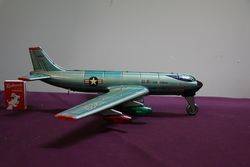 1957 TN Nomura Japan Battery Operated Strato Jet Toy 