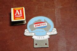 1958 Ampol Official Trial Badge .
