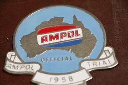1958 Ampol Official Trial Badge 