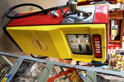 1960and39s Wayne 605 Double Petrol Pump in Shell Livery 