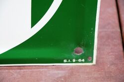 1964 Castrol L The Masterpiece in Oil Tin Advertising Sign 