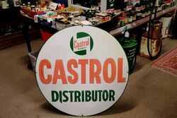 1965 Round Castrol "Z" Distributor Enamel Adv Sign. # 1965 Round Castrol "Z" Distributor Enamel Adv Sign. #
