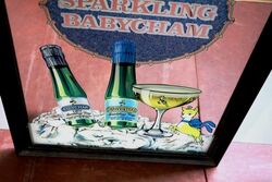 1980and39s Babycham Pictorial Advertising Mirror