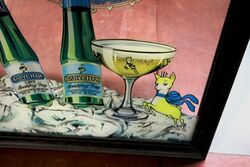 1980and39s Babycham Pictorial Advertising Mirror