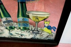 1980and39s Babycham Pictorial Advertising Mirror