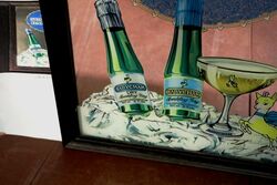1980and39s Babycham Pictorial Advertising Mirror