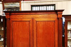 19th Century Mahogany 2 Door Wardrobe 