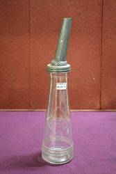 Conical B.X.V..1 Litre Oil Bottle with Original Tin Pourer