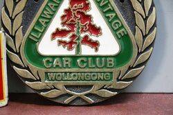 2000 ILLAWARRA Vintage Car Club Badge Wollongong